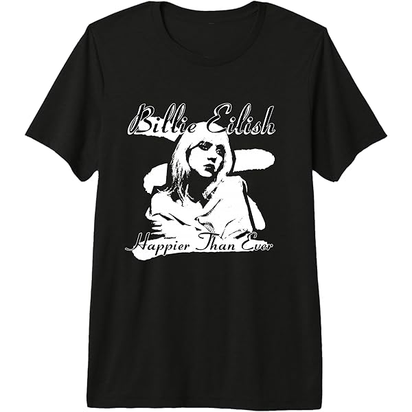 Billie Eilish Tシャツ　Sサイズ Amazon.com: Official Billie Eilish Happier Than Ever Black Premium