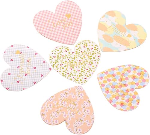 Amazon Bestoyard ハート型グリーティングカードロマンチッククリエイティブハート型メッセージカードギフトカード感謝祭バレンタインデー6pcs パーティーグッズ おもちゃ