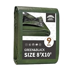 RAINDEWAY Tarps 8x10 Feet,Tarp Waterproof,9Mil