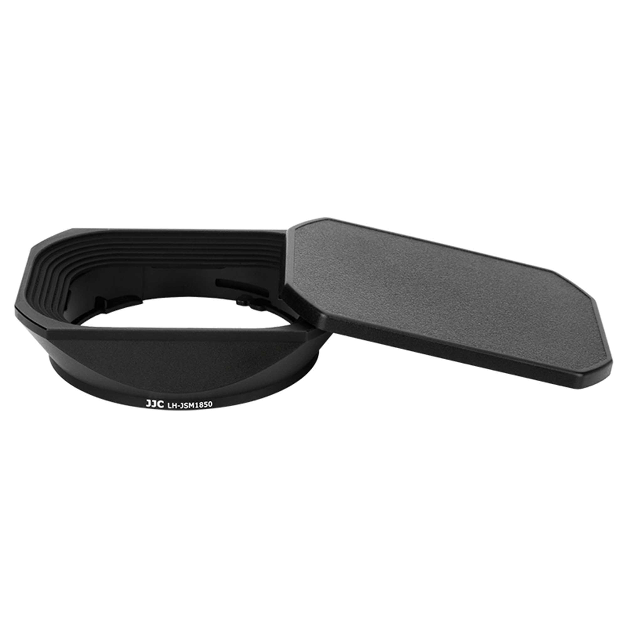 JJC Metal Square Lens Hood for Sigma 18-50mm f/2.8 DC DN Lens with Slide Design Hood Cap - Alternative Choice for Sigma LH-582-02 Plastic Lens Hood