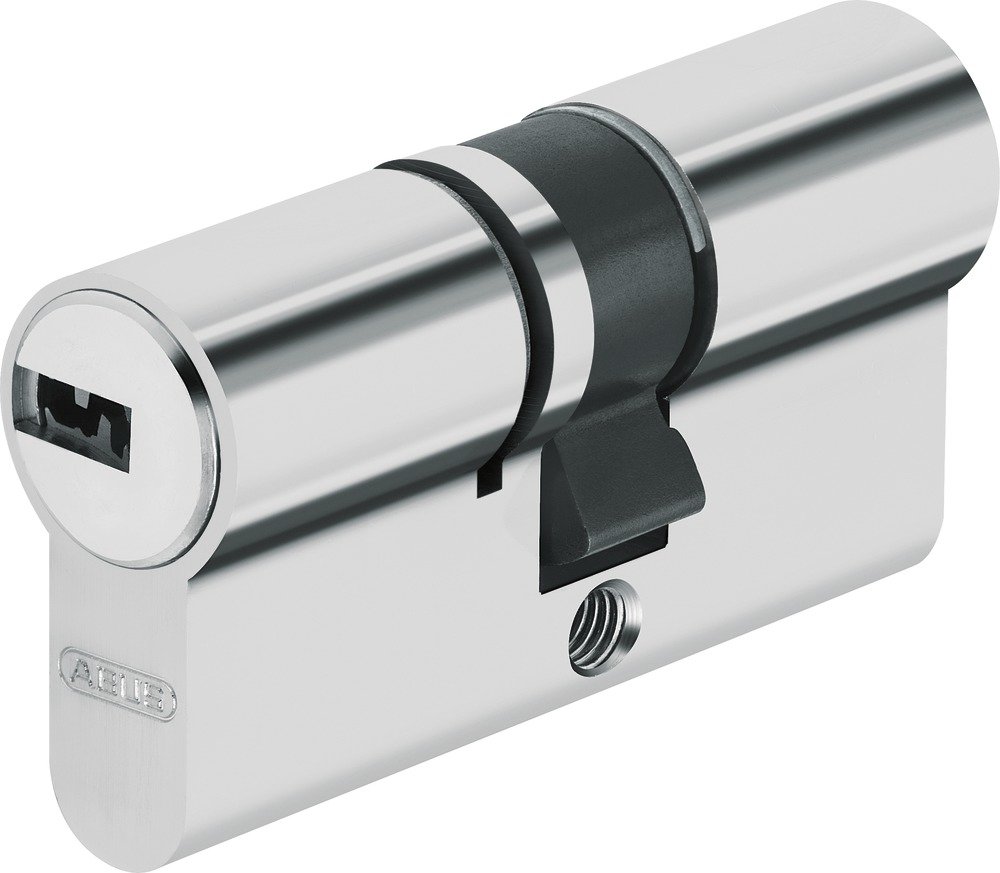 Abus Door Cylinder Lock with Key, Silver, 37796