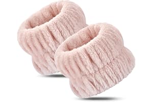 Darfukei 2pcs Wrist Bands for Washing Face, Arm Wrist Towels for Washing Face, Spa Face Washing Wristbands, Absorbent Wris Bands Face Wash Wristbands