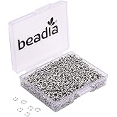 BEADIA Open Jump Rings Platinum 0.6x4mm 1000pcs for DIY Jewelry Making Supplies