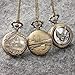 ALIENWOLF Pocket Watch Steampunk Pocket Watch with Chain for Men Women Bronze