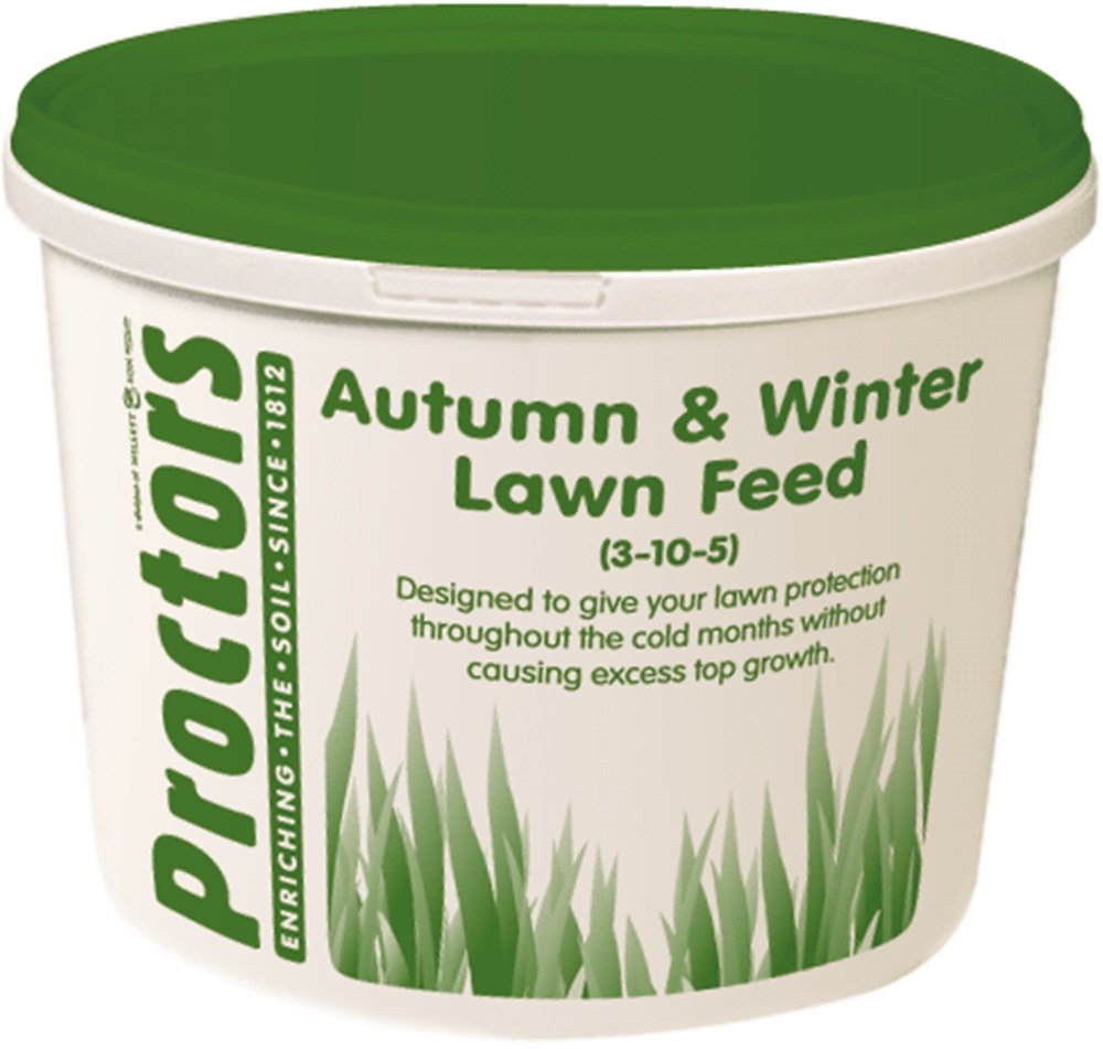 5kg Air Tight Tub of Proctors Autumn & Winter Lawn Feed 285 sq m Coverage