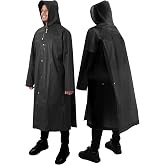 ANYOO 2-Pack Rain Ponchos for Adults Reusable Raincoats with Hooded and Drawstring Emergency for Men Women