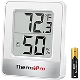 ThermoPro TP49W Hygrometer Indoor Thermometer with Large Digital View Humidity Meter with Temperature and Humidity Sensor Aqu