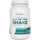 Reignite Wellness by JJ Virgin | Vanilla Plant-Based All-in-One Shake | New & Improved Formula Plant Protein Powder, Vitamins, Minerals, Greens & Aminos | 20g of Plant Protein | 30 Servings