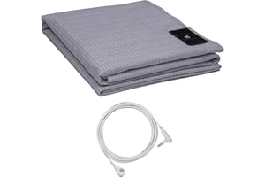 NIULAFR 1Pc Grounding Sheets with Silver Fiber & Organic Cotton - Conductive with Grounding Cord, Grounding Keep Good Sleep, Natural Health(35 * 90)