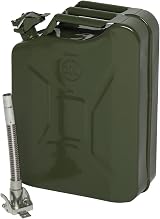 Bonnlo 20L Metal Jerry Can Fuel Container with Flexi Spout Green