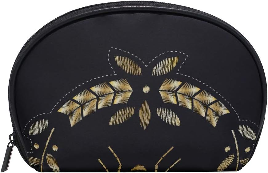 Shell Shape Makeup Table Bag Embroidered Coat Of Arms With A Bee A Fly Print Toiletry Bag Set For Women Femme Makeup Bag Portable Travel Multifunction Storage Bag With Zipper For Women