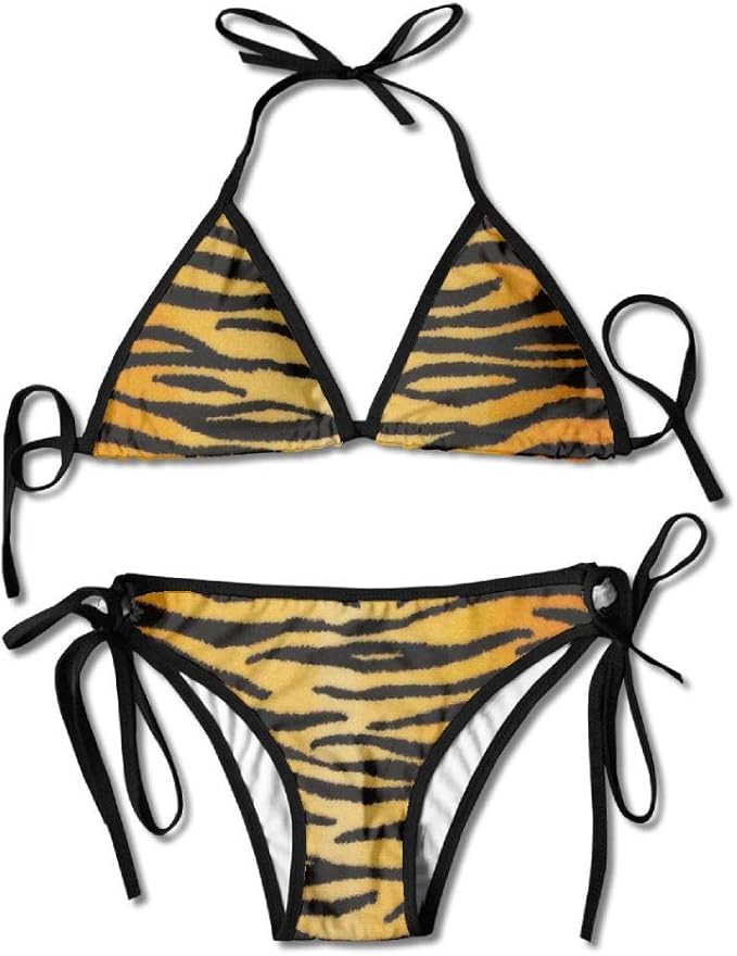 Womens Sexy Bikini Sets Bathing Swimsuits Tie Back Animal