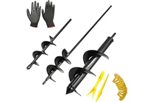 CHCYWJGJ Upgrade 3-Piece Auger Drill Bit for Planting 1.6x9in,2x16in and 3x12in Hole Digger for Any Hex Drive Drill，Garden Auger Spiral Drill Bit for Sand