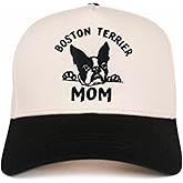 InnoBeta Boston Terrier Gifts Cap, Funny Adjustable Embroidered Hat Gifts for Dog Mom on Mother's Day, Birthday, Christmas Black-Beige