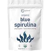Organic Blue Spirulina Powder (Phycocyanin Extract), 30 Servings - No Fishy Smell, 100% Vegan Protein from Blue-Green Algae, Natural Luminous Food Coloring for Smoothies, Baking, Drinks & Cooking