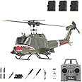 rcxperts RC ERA C032 RC Helicopter, 2.4G 6CH UH-1 Huey Flybarless RC Helicopter, 6-Axis Gyroscope Stabilization, with Altitude Hold & 3D Inverted Flight for Adults Enthusiasts, 3 Battery
