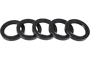 RATCHROLL Universal Oil Seal TC Double Lip W Steel Spring Seal Ring Rotary Shaft Seal 45x62x10mm High Pressure NBR Rubber Black 5 Pcs