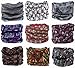 9PCS Face Mask Bandanas Headband Head Wrap Scarf Neck Warmer Headwear Balaclava for for Dust Sun Wind (Gentleman)
