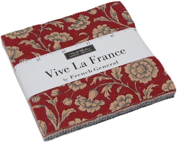 Amazon Com Vive La France Charm Pack By French General 42 5 Precut Fabric Quilt Squares