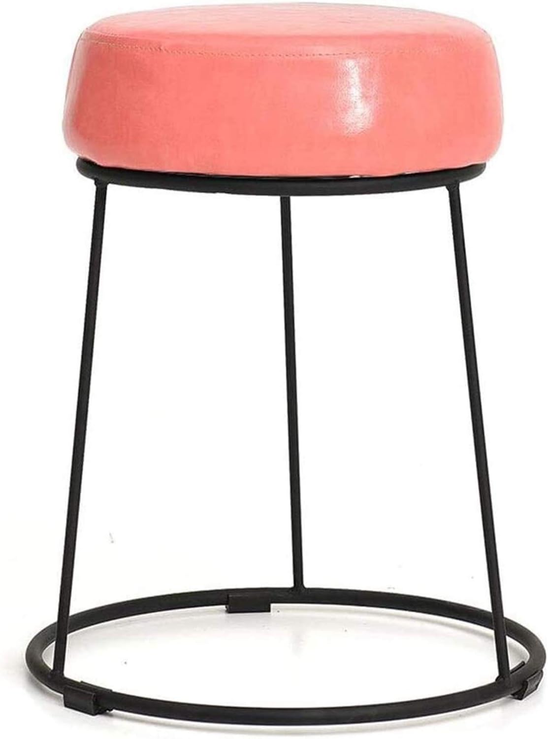 Banco de zapatos de bambú Zapatos tapizados de cuero gris de los pies