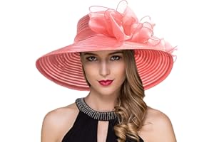 RUPHEDY Women Derby Church Dress Cloche Hat Fascinator Floral Tea Party Wedding Bucket Hat S052