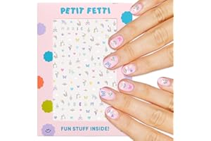 xo, Fetti Kids Unicorn Nail Stickers - 524 Decals | Birthday Girl Party Favors, DIY Home Activity, Gift, Cute Nail Transfer, Rainbow, Butterfly, Easter Basket