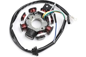 Minho AC 8-Poles Magneto Stator in Copper Material Come with Pick-up Stator Trigger Compatible with Chinese GY6 4-Stroke 152QMI 157QMJ 150cc Engine Scooter Moped ATV Go Kart Jonway Tank JMstar,AC Tape