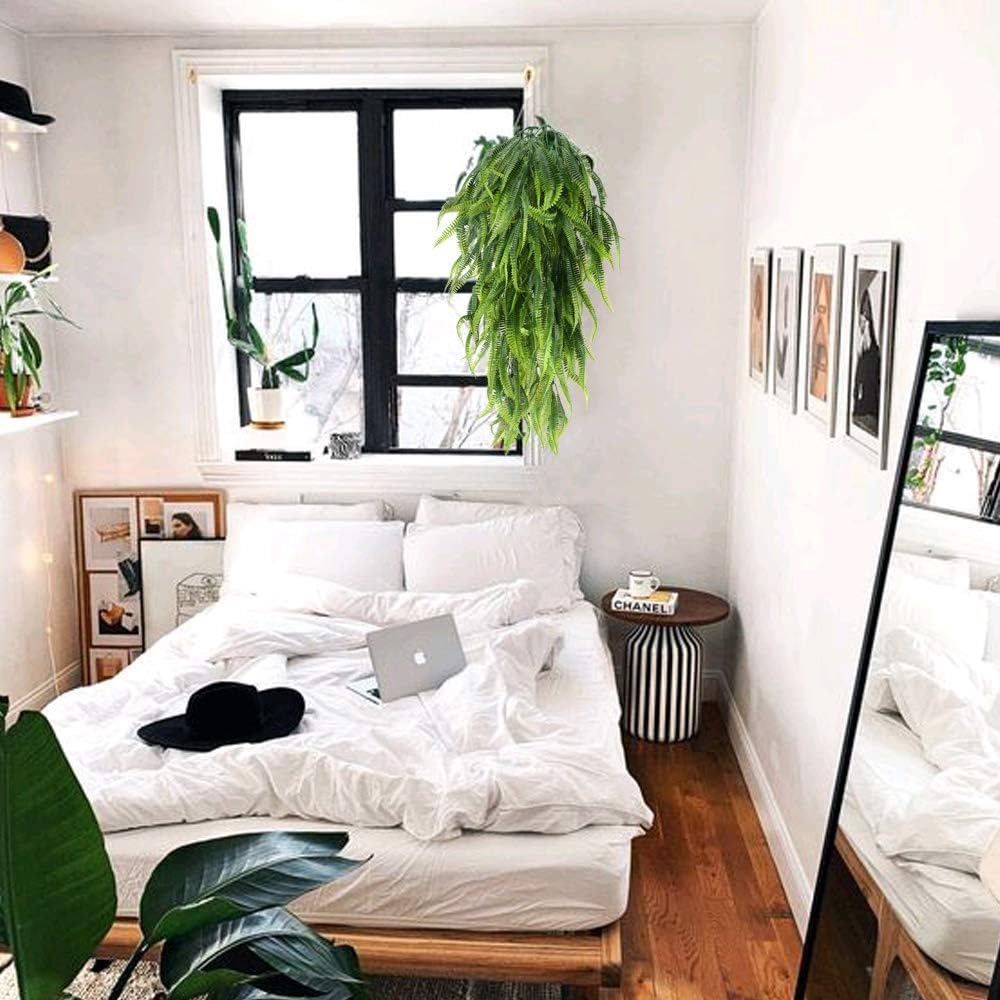 huaesin 2pcs planta colgante artificial