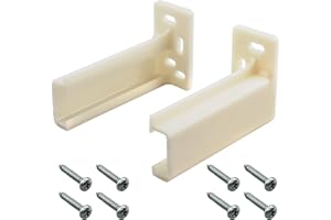 TNITRIB Drawer Track Back Plate Compatible with Prime-Line R 7265, 3/8 in. x 1 in. ABS Hard Materials, Off-White (1 Pair)