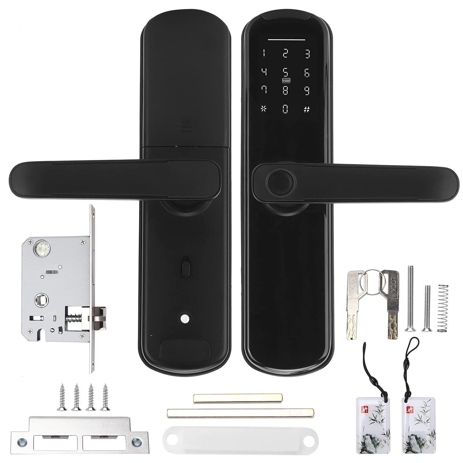 Smart Lock, Anti-Theft Smart Door Lock, Works with App, for Home, Hotel,Apartment,School & Interior Door(Black)