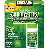 Kirkland Signature Aller-Tec Cetirizine Hydrochloride Tablets, 10 mg, 365 Count