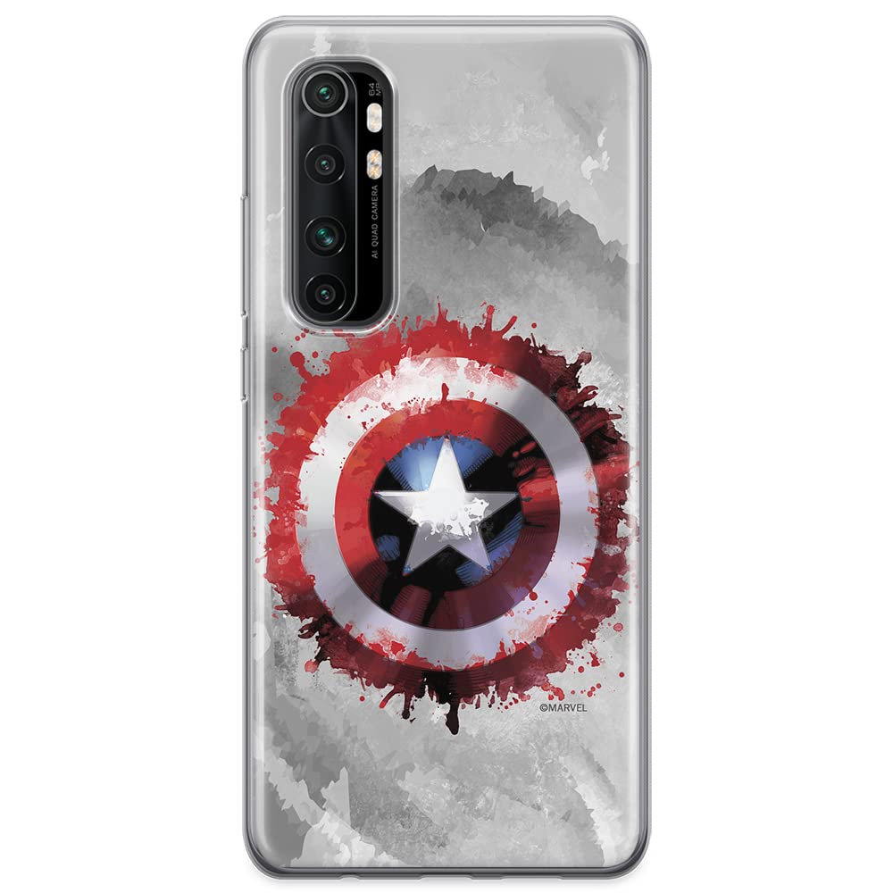ERT GROUP mobile phone case for Xiaomi MI NOTE 10 Lite original and officially Licensed Marvel pattern Captain America 019 optimally adapted to the shape of the mobile phone, case made of TPU