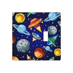 Pznen Light Switch Cover, Outer Space Astronaut