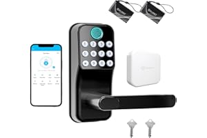 OLUMAT Smart Door Lock Keyless Entry with Gateway - Wi-Fi Keypad - Alexa Voice Control