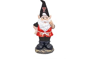 Hanna's Handiworks TTU Red Raiders Gnome Statue - Indoor/Outdoor Resin Figurine Decor for Desk, Garden, Porch - Ideal Gift for Graduation/Birthday/Alumni - Rep Your Team with Fan Merch