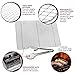 Stainless Steel Baking Rack Cooling Rack - 10 x 15 inches fits Jelly Roll Pan, Half cookie sheet | Heavy duty | Tight wire grid Non Stick Oven Safe Dishwasher Safe FREE Tongs Stainless Steel Bundle