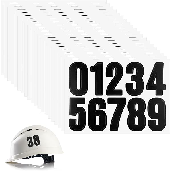 Gridiron Grip Helmet Number Decals | Vinyl Stickers For Football, Baseball, Hockey & Softball Helmets | NEW No Tags 8 thumbnail image
