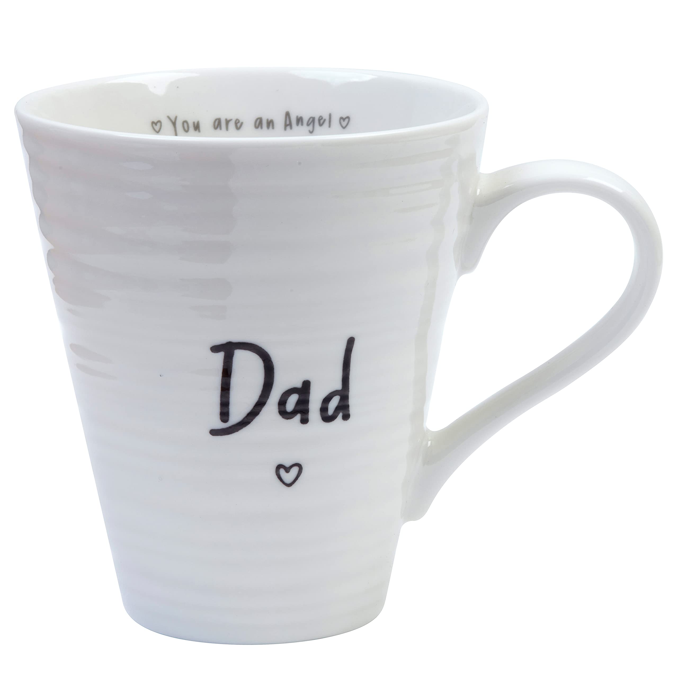 Guardian Angel 62758 Dad, Ceramic Hot Drinks, Ideal Novelty Tea Mugs for Birthday, Christmas, Valentine's Day-(Conical, White)