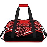 Cheerleading Bag Sport Duffle Bag, Gym Cheer Sports Dance Ballet Duffel Weekender Bags Travel Swimming Red Black Design