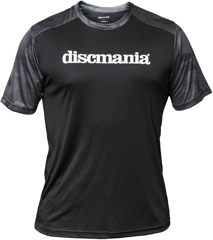 Amazon.com : Discmania Bar Stamp Logo Tech Short Sleeve Performance Disc Golf T-Shirt - Black 