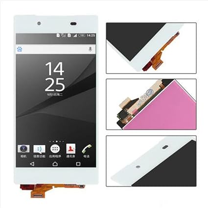 Sony Xperia Z5 Display im Komplettset LCD Ersatz Für Touchscreen Glas Reparatur (Sony Xperia Z5 E6603 E6653, Weiß)