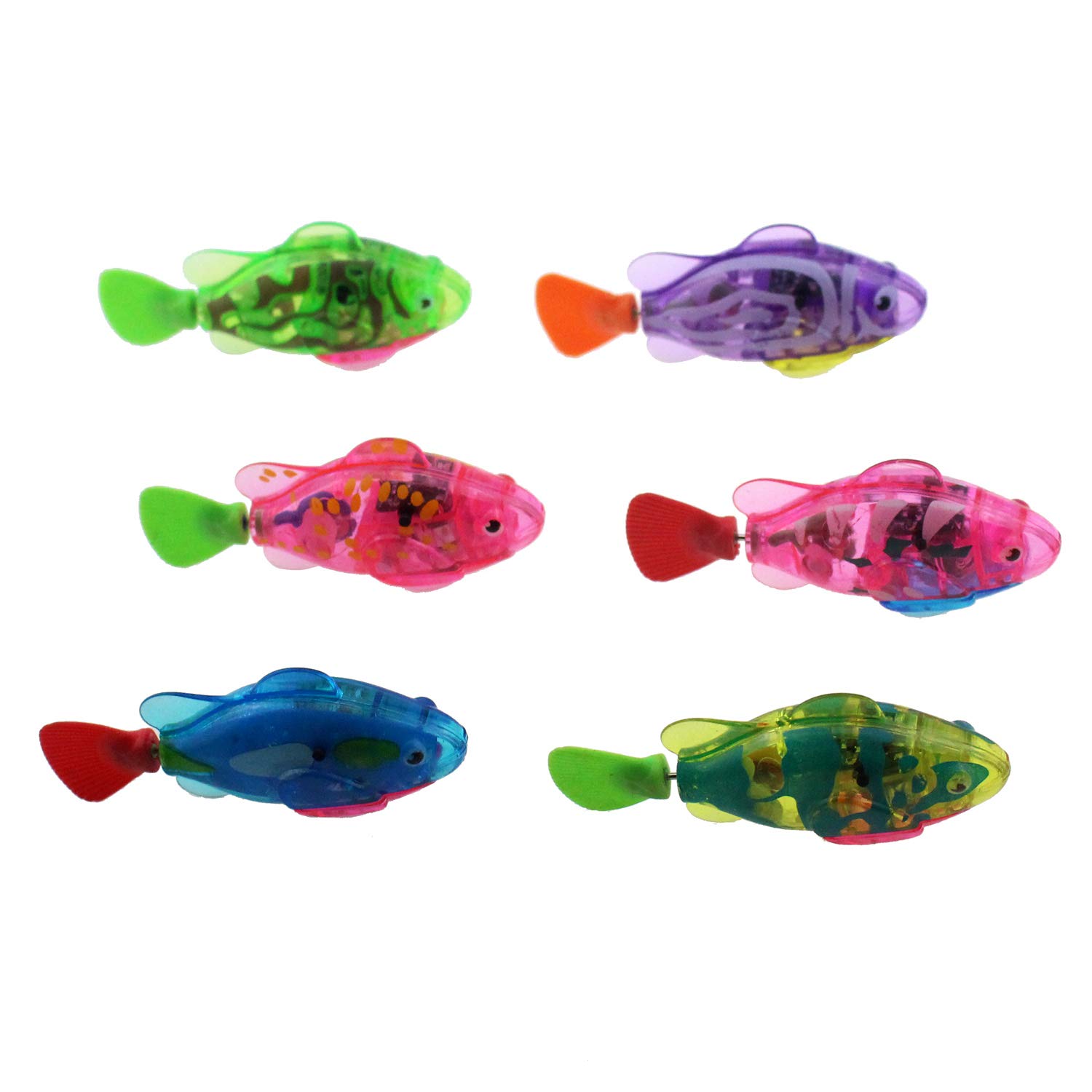 Escomdp Electronic Fish Toys Electric Animal Pets Bath Toy Bathtub, Fish Tank Kids Christmas Birthday Gift (6 Pack)