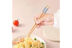 10 Pairs Bamboo Chopsticks Reusable Classic Healthy Natural Bamboo Chopsticks Household Non-Slip Chopsticks Lightweight Dishw