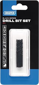 Draper 10pcs Black HSS Drill Bit 2.5mm x 57mm 08819 for Metal Wood Plastic view 2
