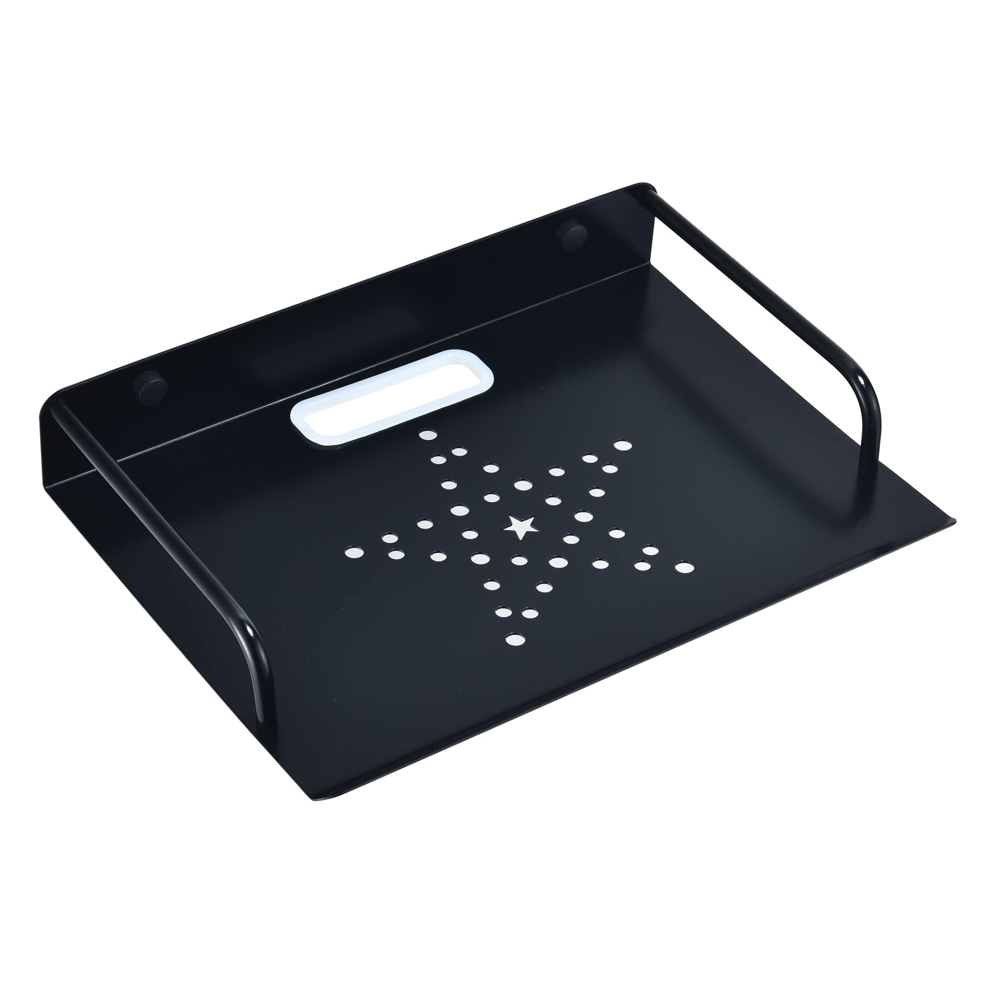 HNVNER Wall Mounted Router Shelf, Small Projector Wall Stand Metal TV Box Bracket Floating Shelf For Media Boxes/Blu-Ray Players/Satellite TV Box/Modem/Sky Box etc. (1 Tier, Small)