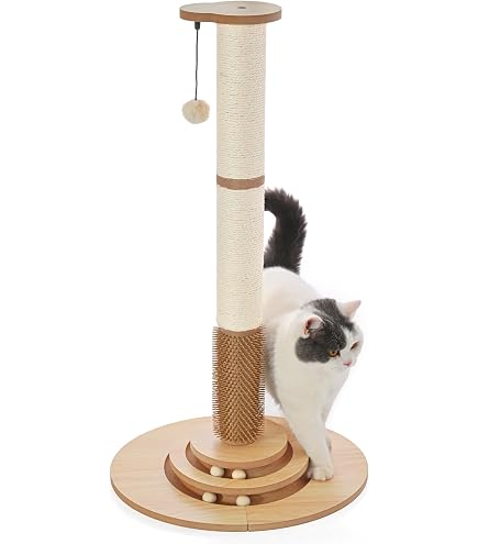 36-Inch Tall Cat Scratching Post - Natural Sisal Rope Scratcher For Large Cats