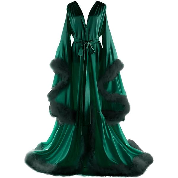 Silk Robe Daily Life Mall Women's Feather Bridal Robes Old