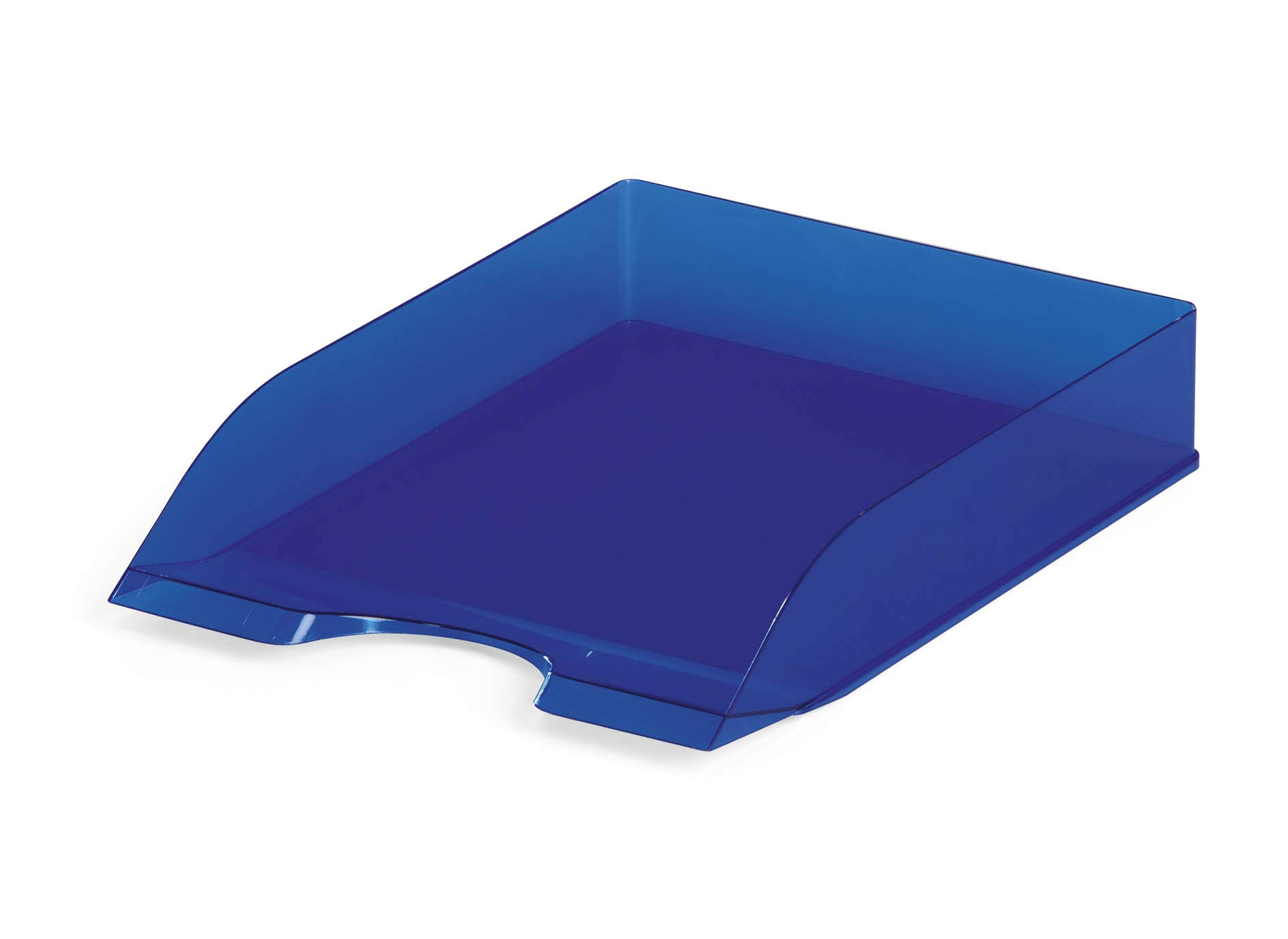 Durable 1701673540 Letter Trays (Basic, for DIN A4 to C4 format, Stackable) 6-Piece, Blue Transparent