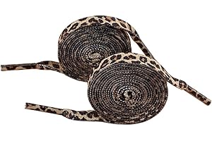 Leopard Print Laces, 1 Pairs Trainer Laces, Animal Pattern Shoelaces, Trainer Accessories for Sneakers and Replacement Shoe L