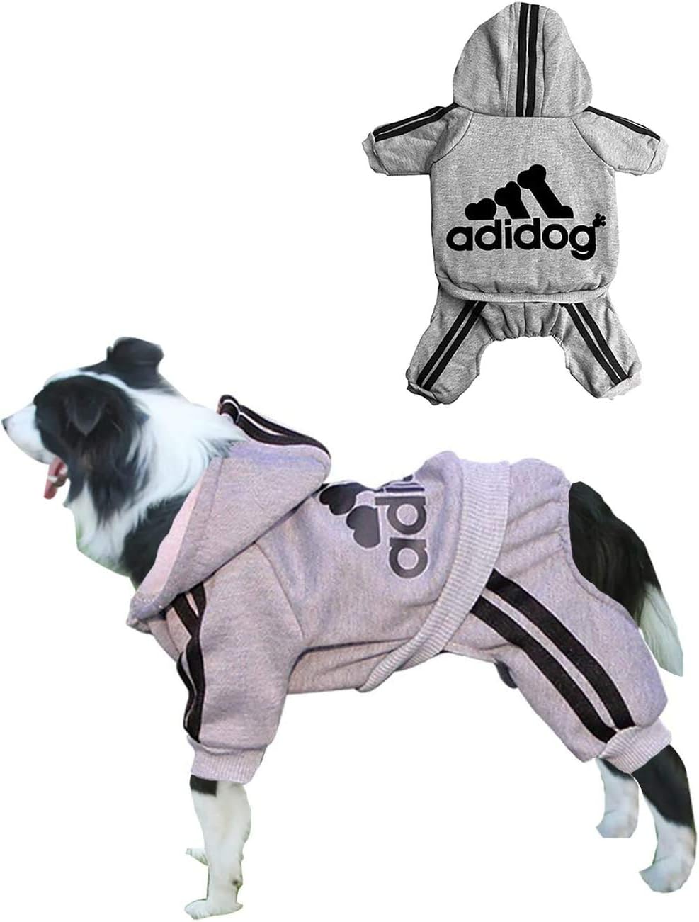 Trudz PET Adidog Dog Hoodies, Rdc Pet Dog Sweater, 4 Legs Jumpsuit Warm Sweat Shirt, Cotton Jacket Coat for Small Dog Medium Dog Large Dog Cat